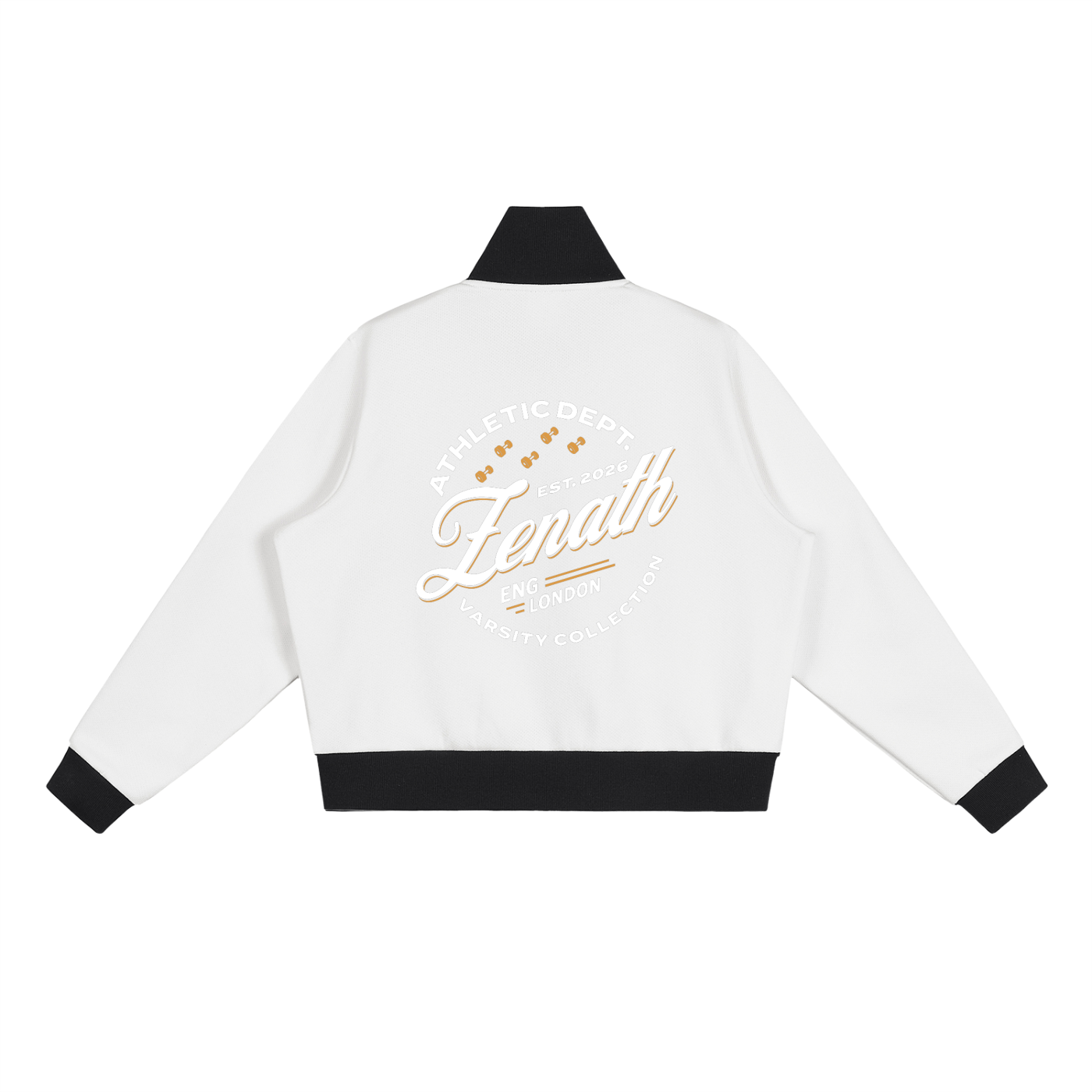Varsity Script Womens Fleece Cropped Track Jacket
