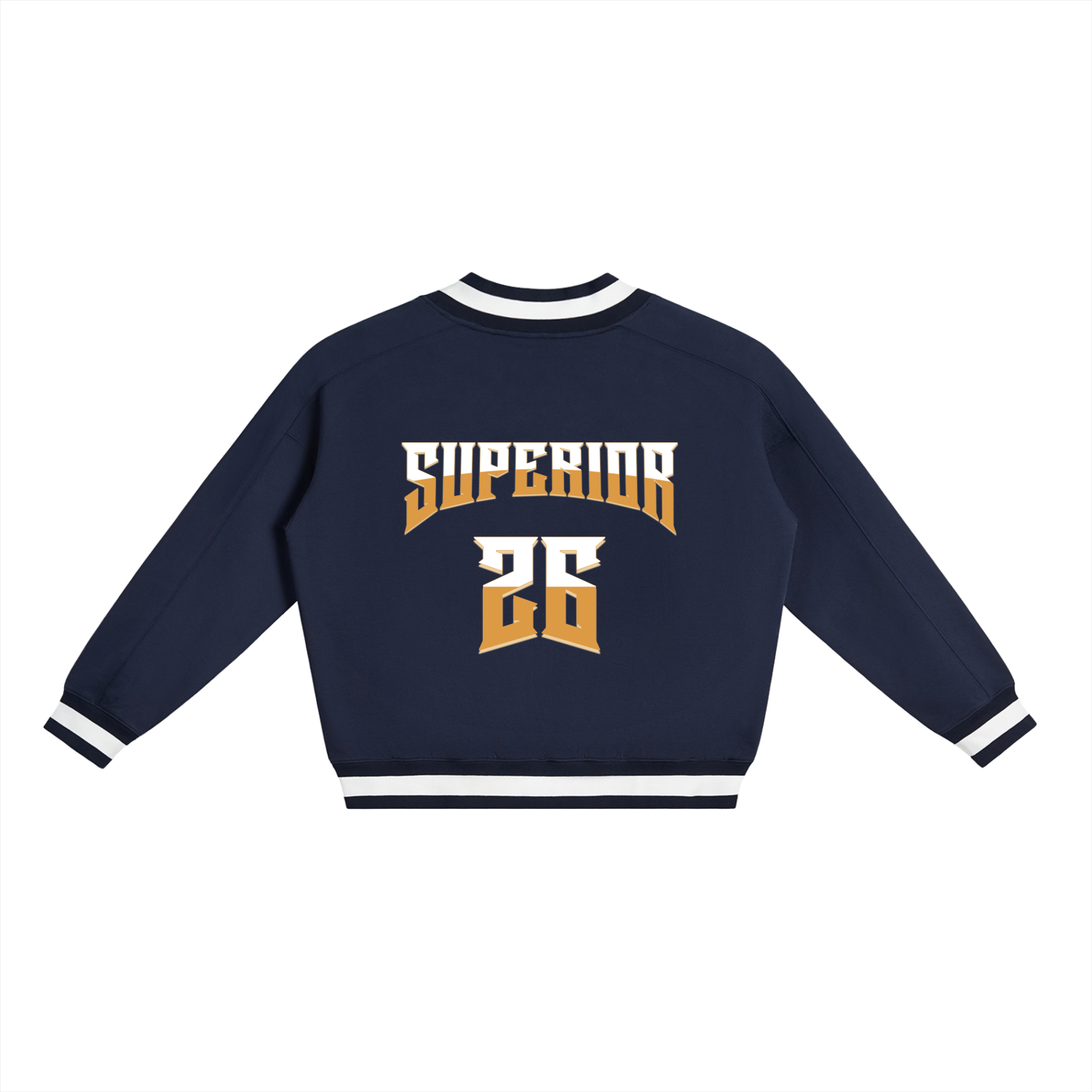 Varsity 26 V-Neck Contrast Collar Boxy Sweatshirt