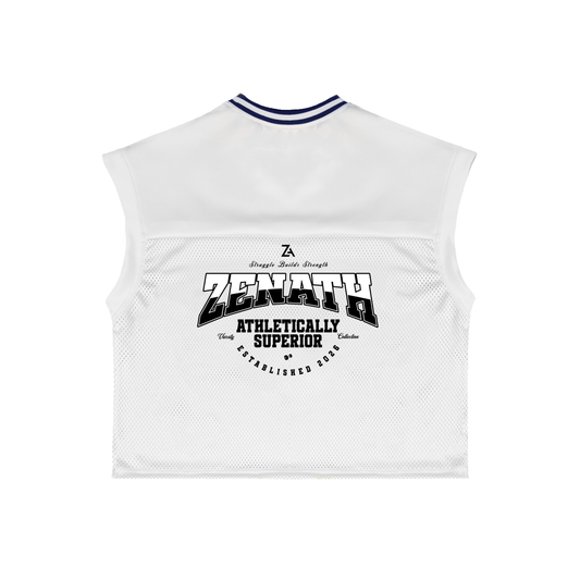 Varsity Superior Loose Sleeveless Mesh Tee