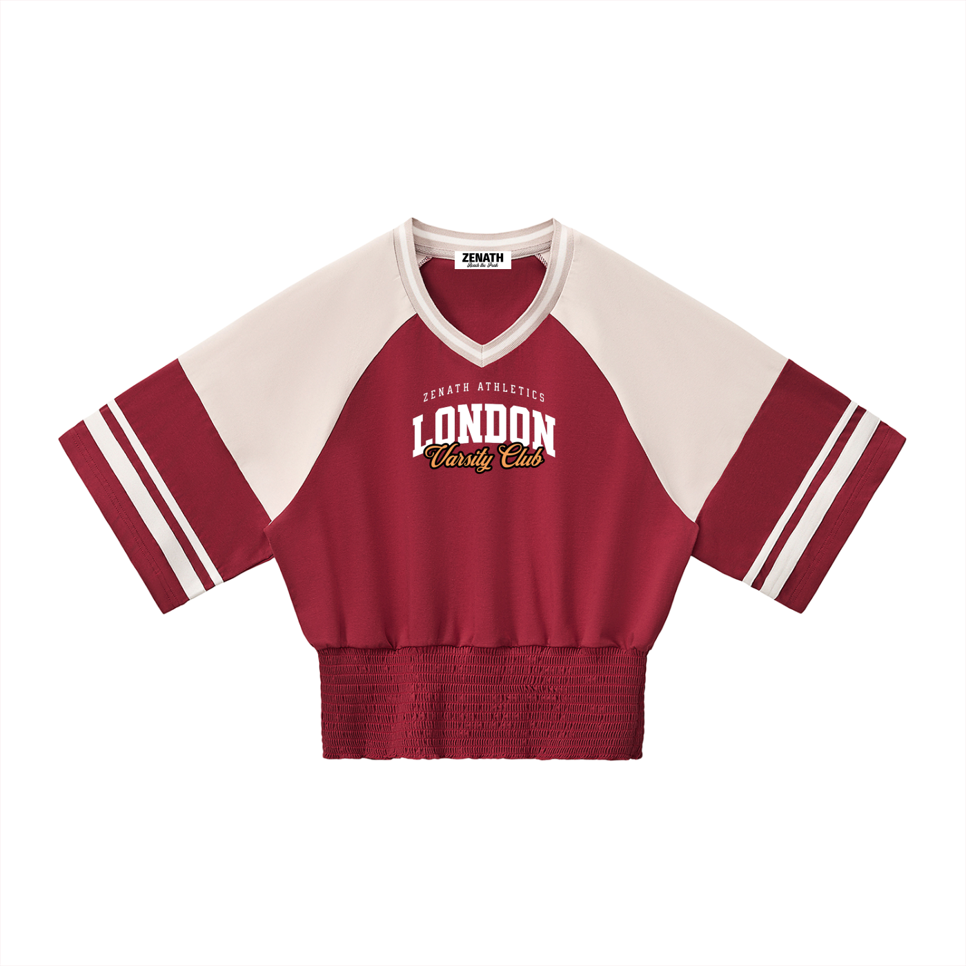 Varsity Club Women's Color Block Ruched T-Shirt