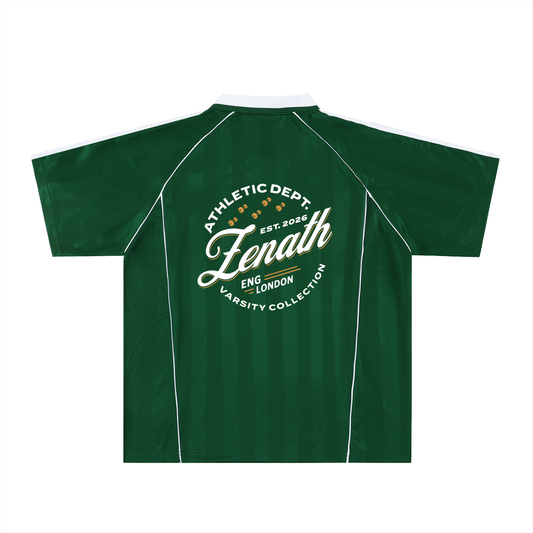 Varsity Script Shadow Stripe Collared Soccer Jersey