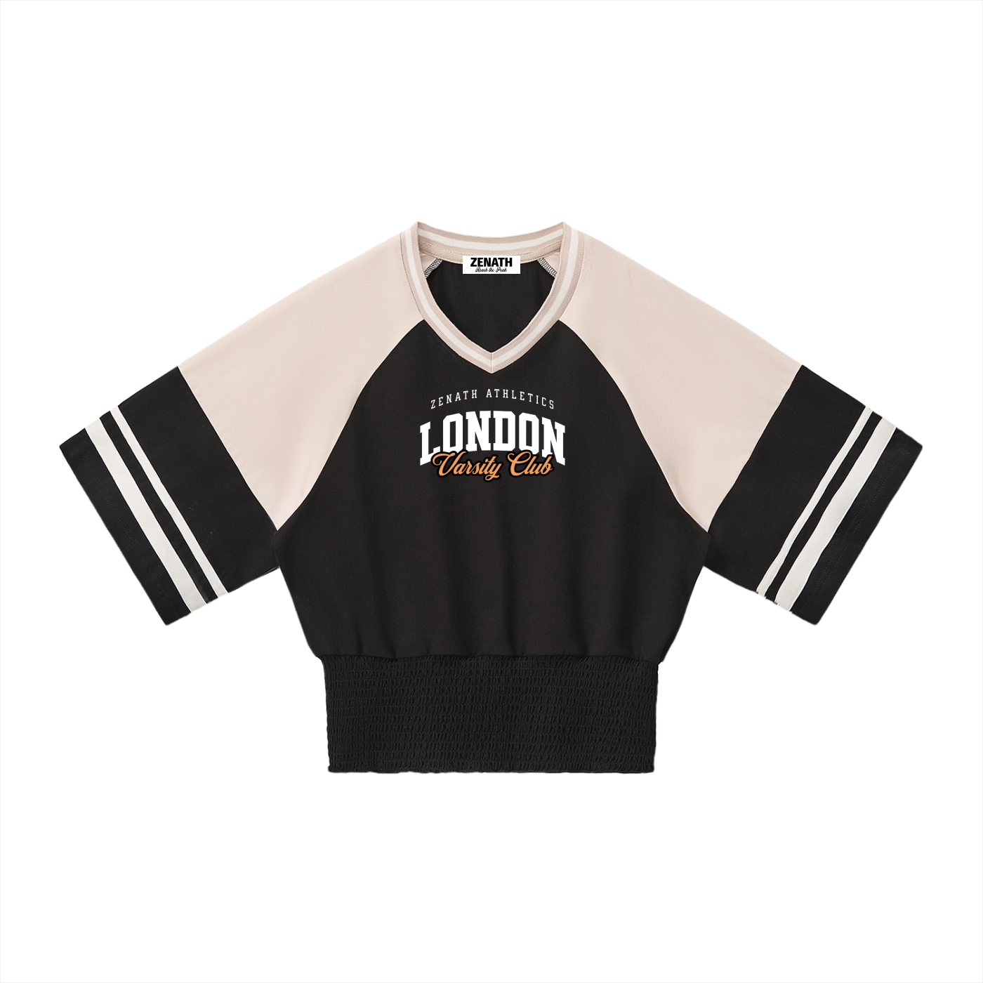 Varsity Club Women's Color Block Ruched T-Shirt