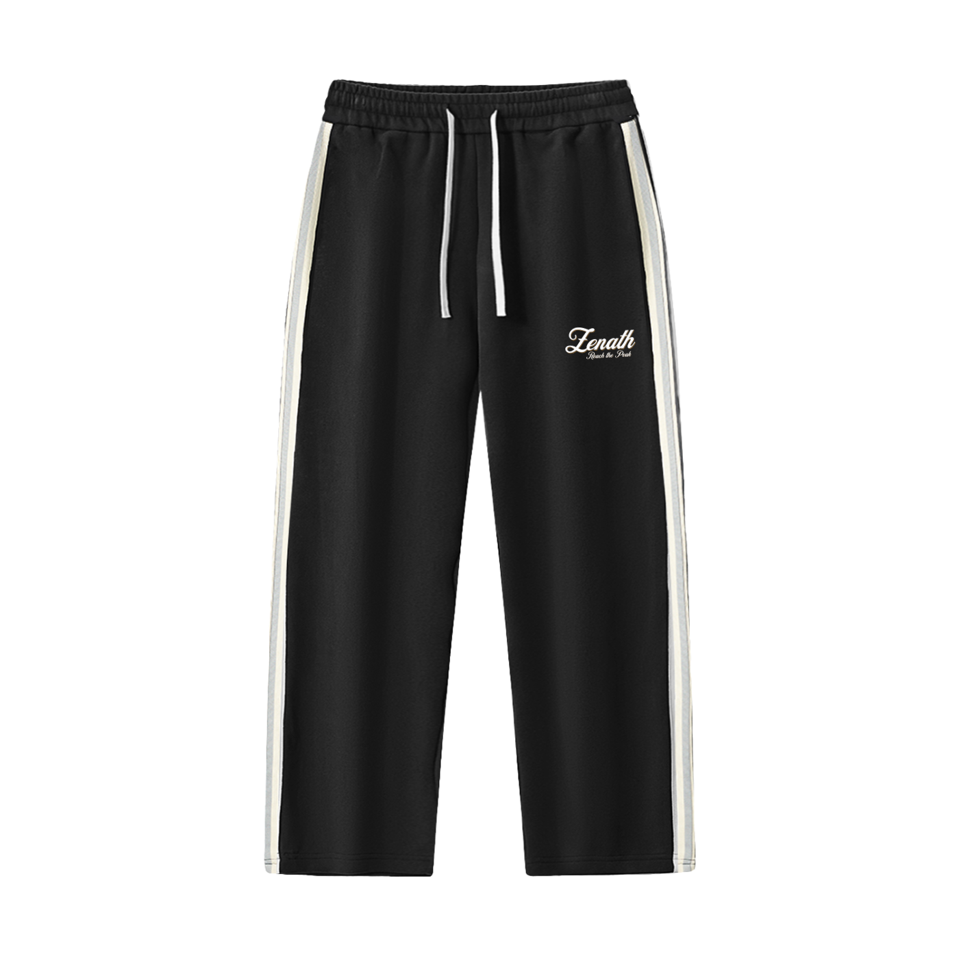 Varsity Script Contrast Side-Stripe Straight-Leg Pants