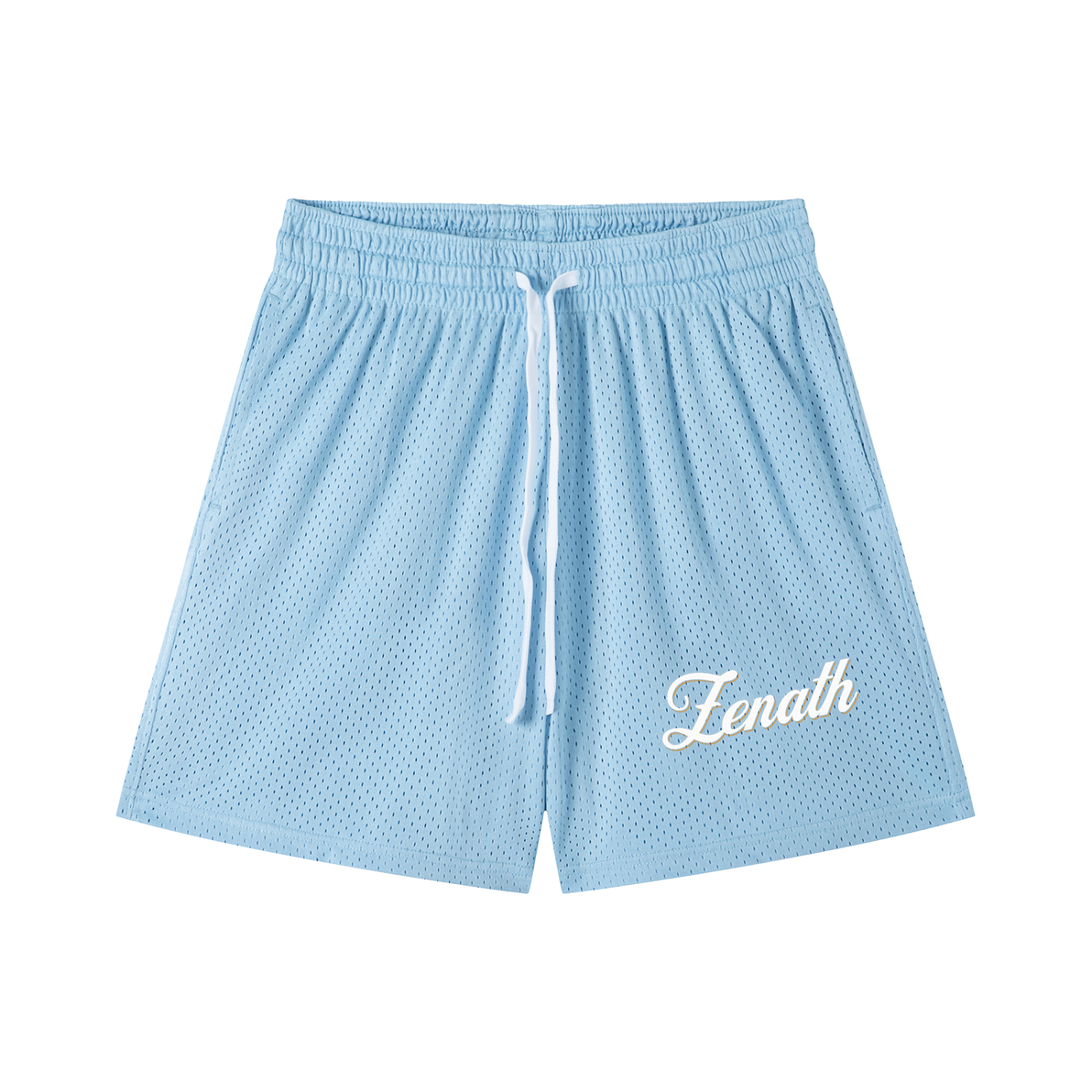Varsity Script Mesh Drawstring Shorts