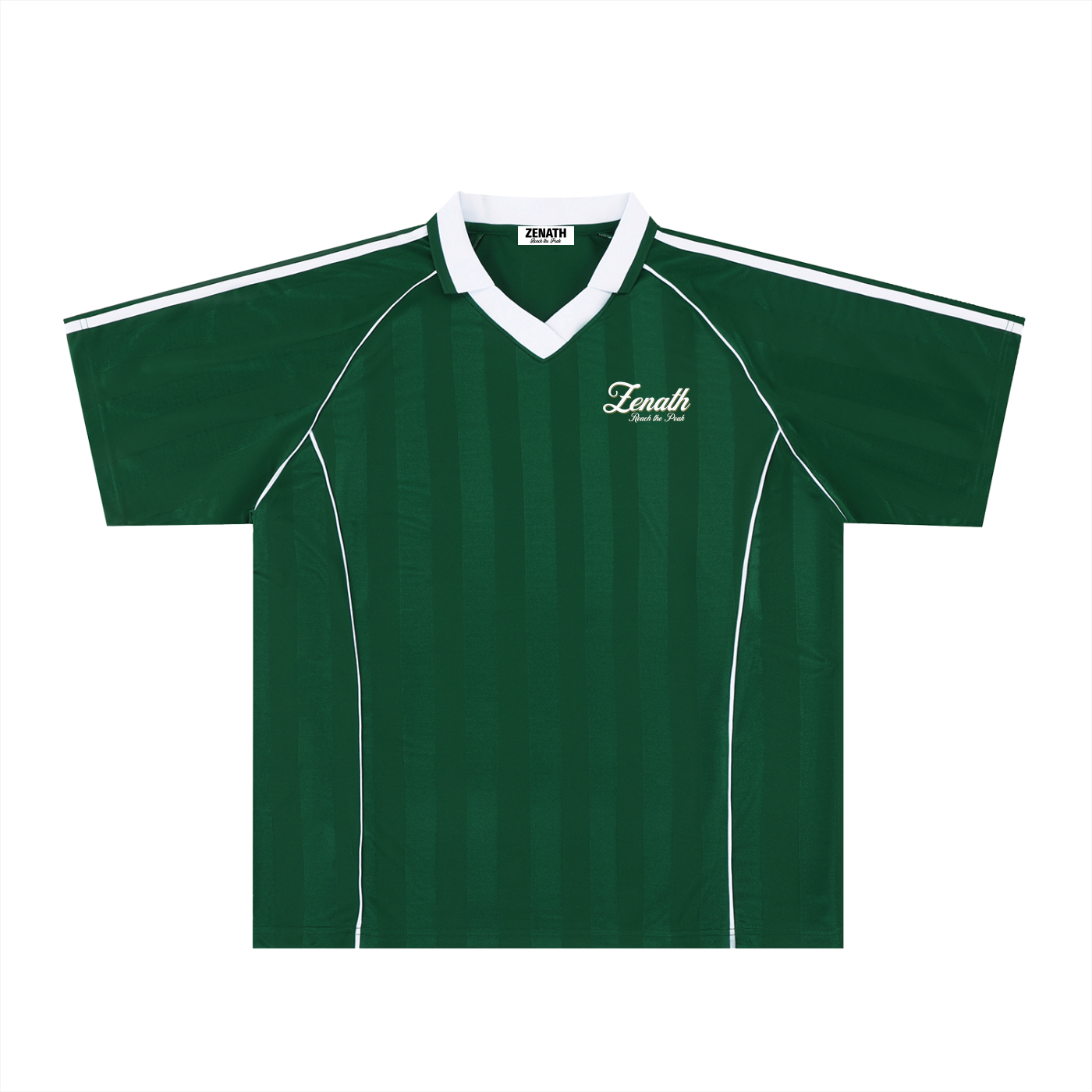 Varsity Script Shadow Stripe Collared Soccer Jersey