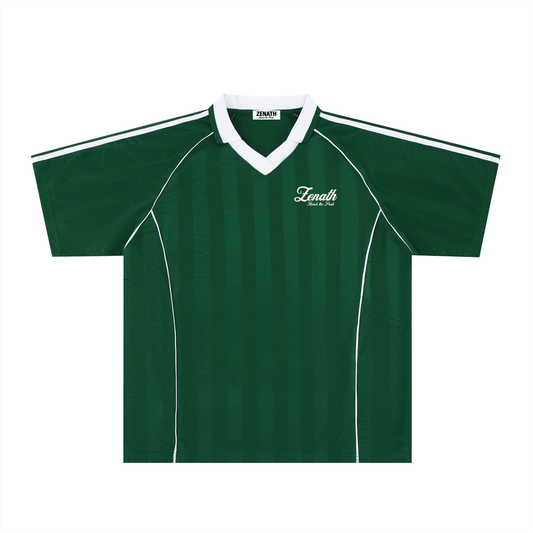 Varsity Script Shadow Stripe Collared Soccer Jersey
