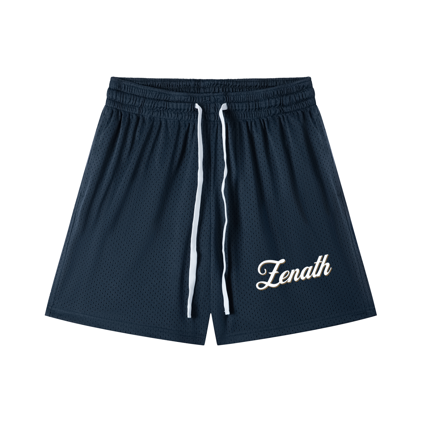 Varsity Script Mesh Drawstring Shorts