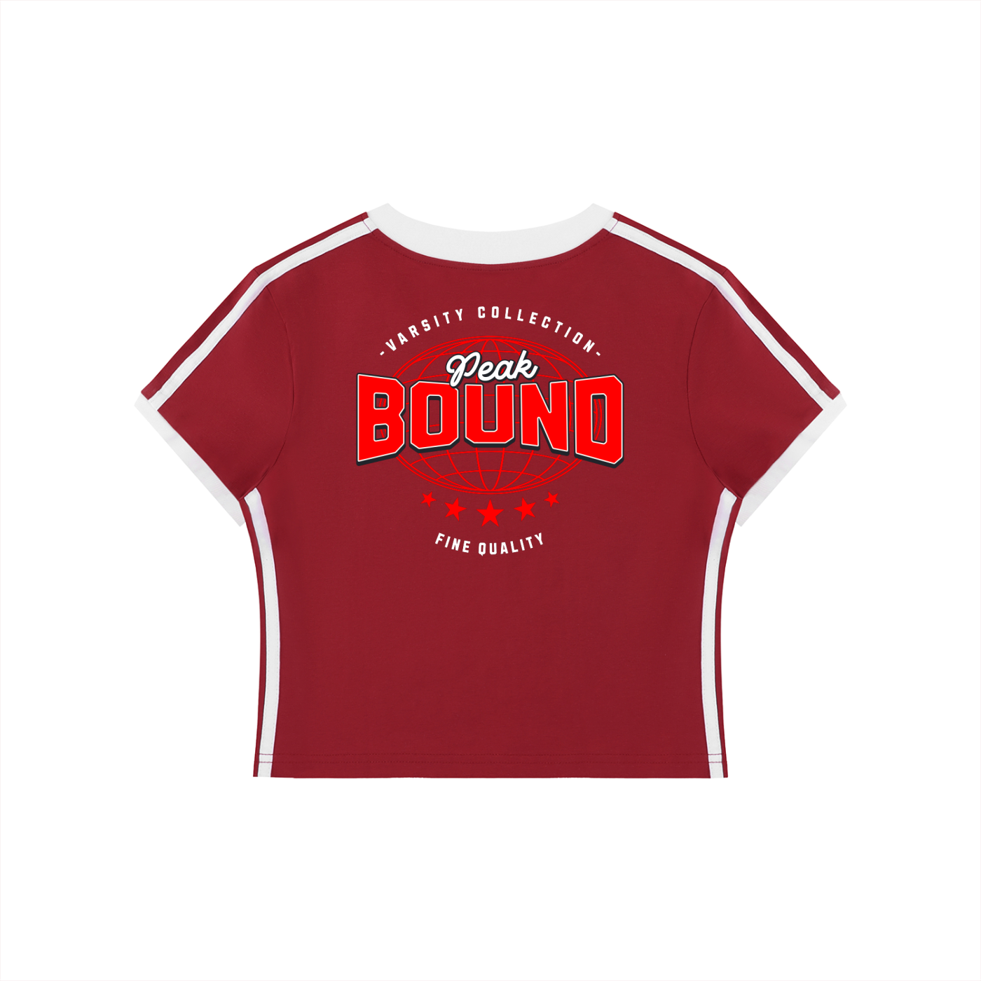 Varsity Global Peak Women's V-Neck Crop Tee