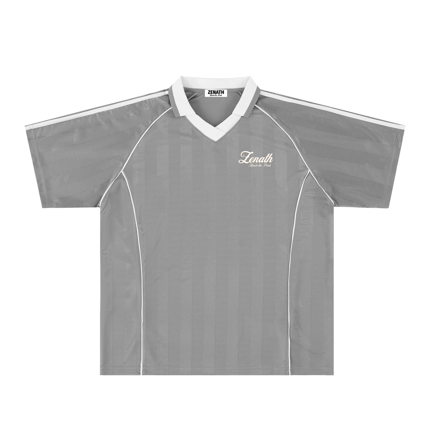 Varsity Script Shadow Stripe Collared Soccer Jersey