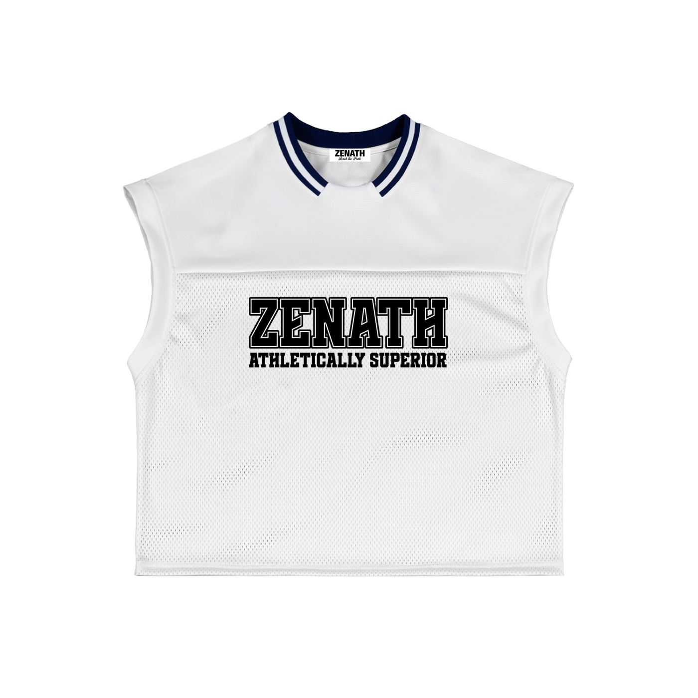 Varsity Superior Loose Sleeveless Mesh Tee