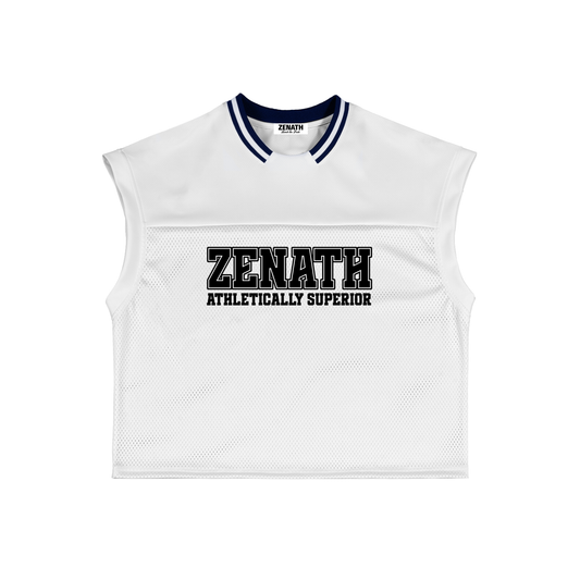 Varsity Superior Loose Sleeveless Mesh Tee