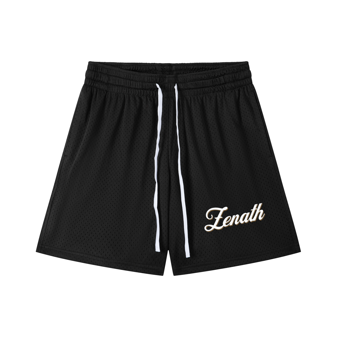 Varsity Script Mesh Drawstring Shorts