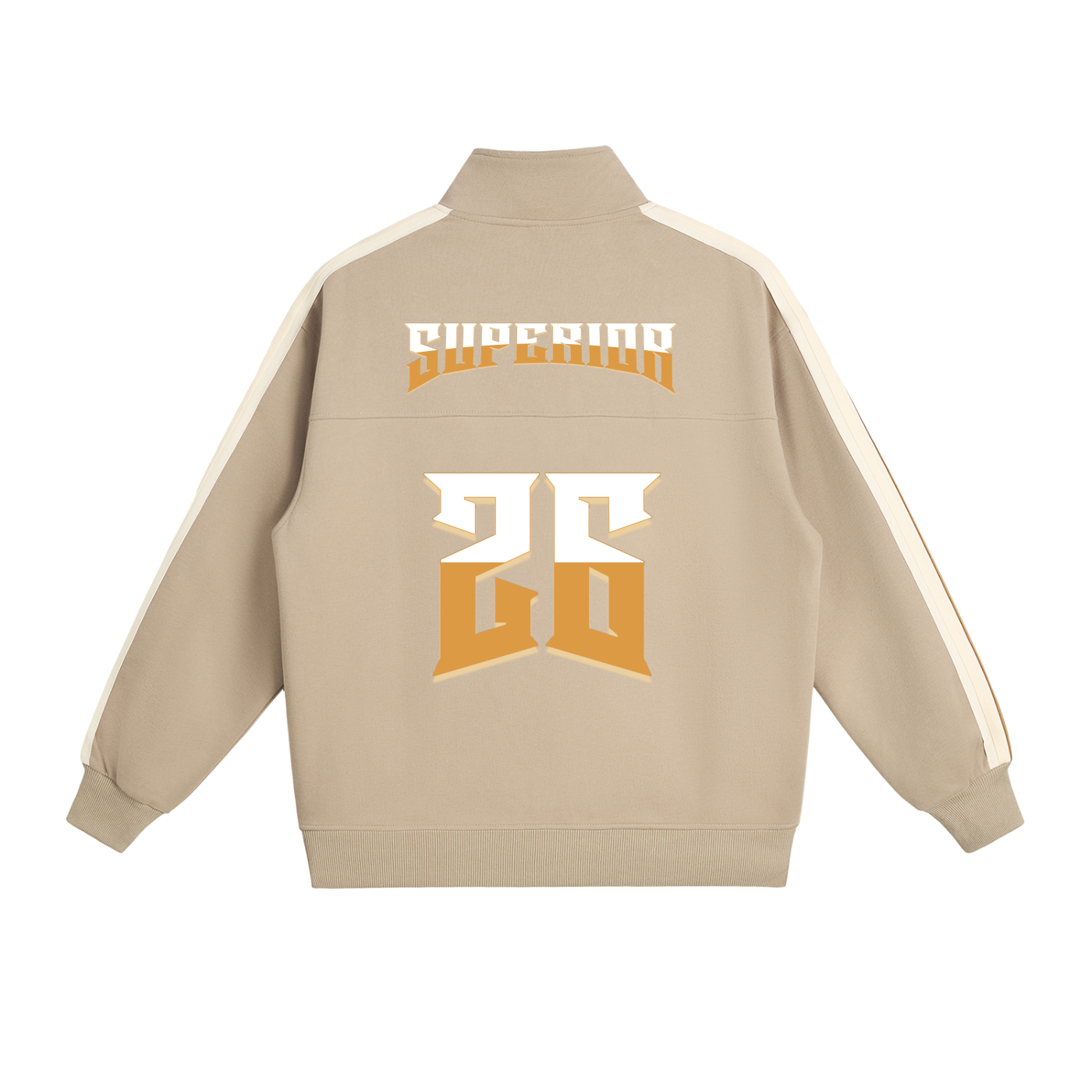 Varsity 26 Contrast Side-Stripe Stand Collar  Jacket