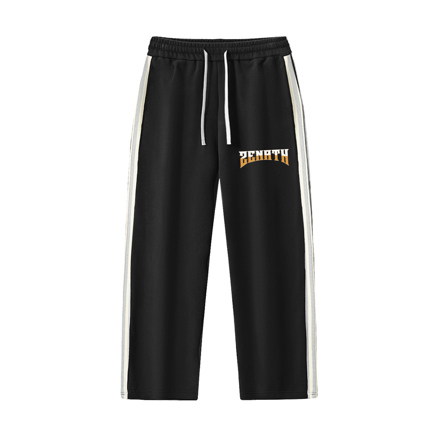 Varsity 26 Contrast Side-Stripe Straight-Leg Pants