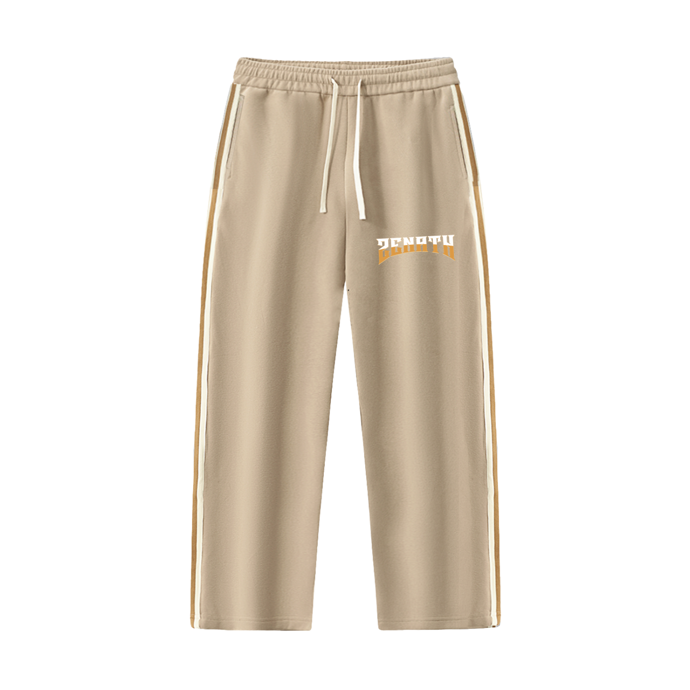 Varsity 26 Contrast Side-Stripe Straight-Leg Pants