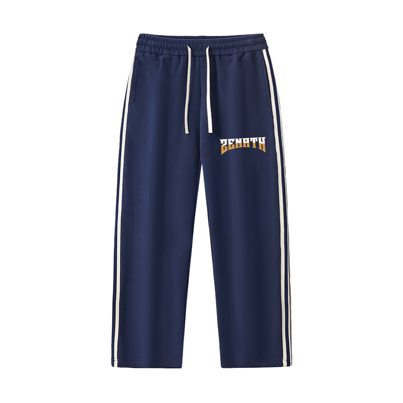 Varsity 26 Contrast Side-Stripe Straight-Leg Pants