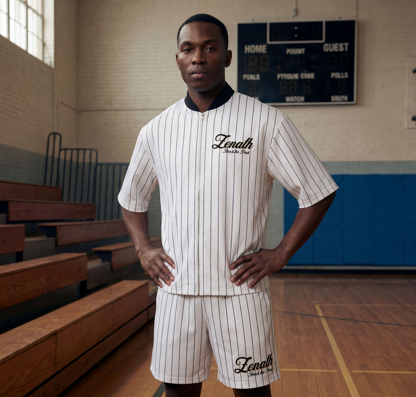 Varsity Script Striped Loose Fit Shorts