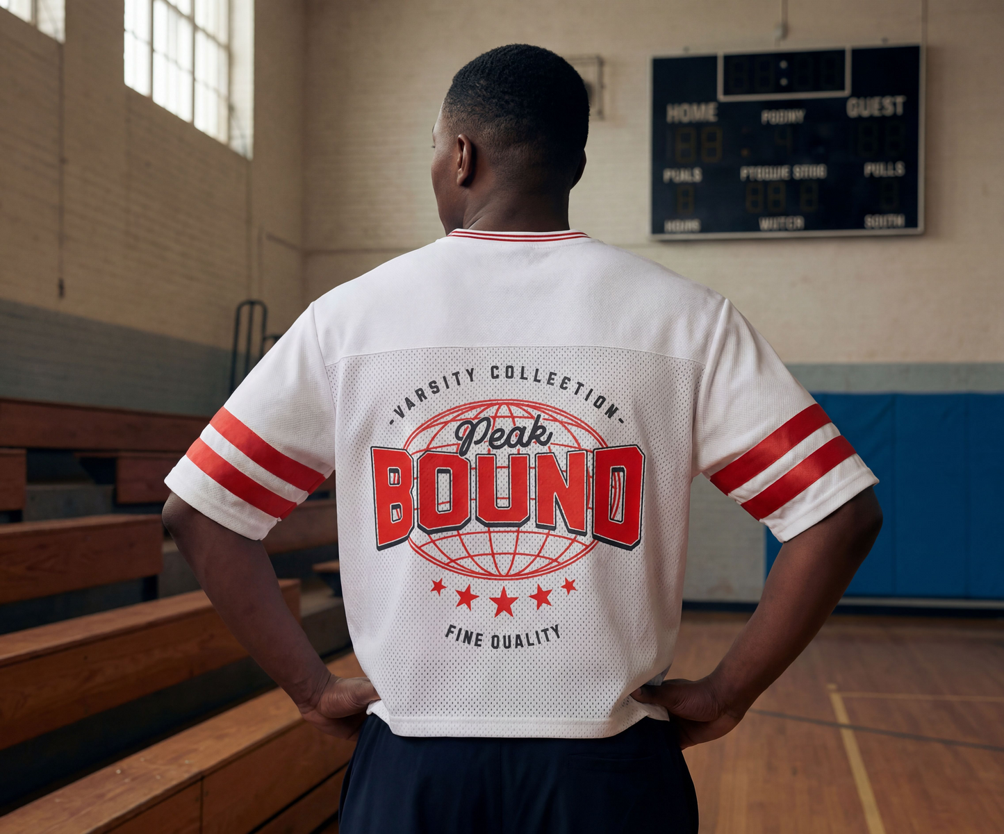 Varsity Peak Bound Mesh Boxy Tee