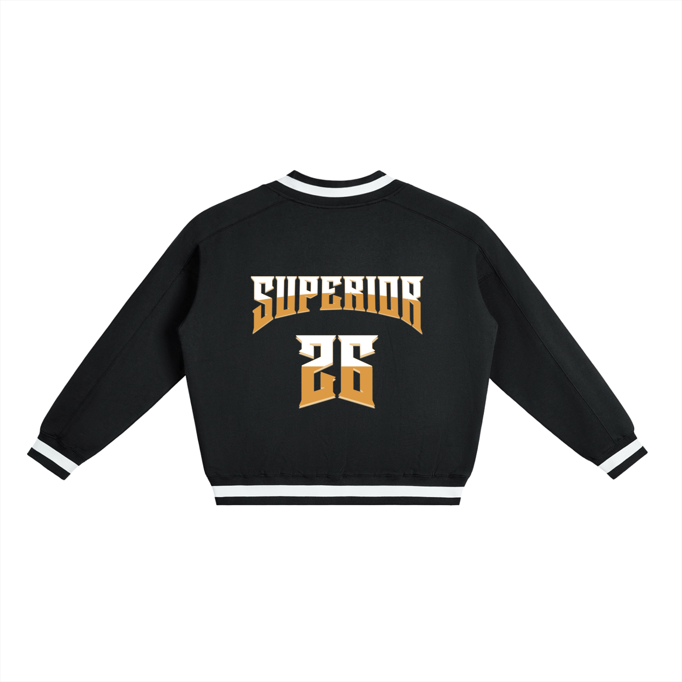 Varsity 26 V-Neck Contrast Collar Boxy Sweatshirt