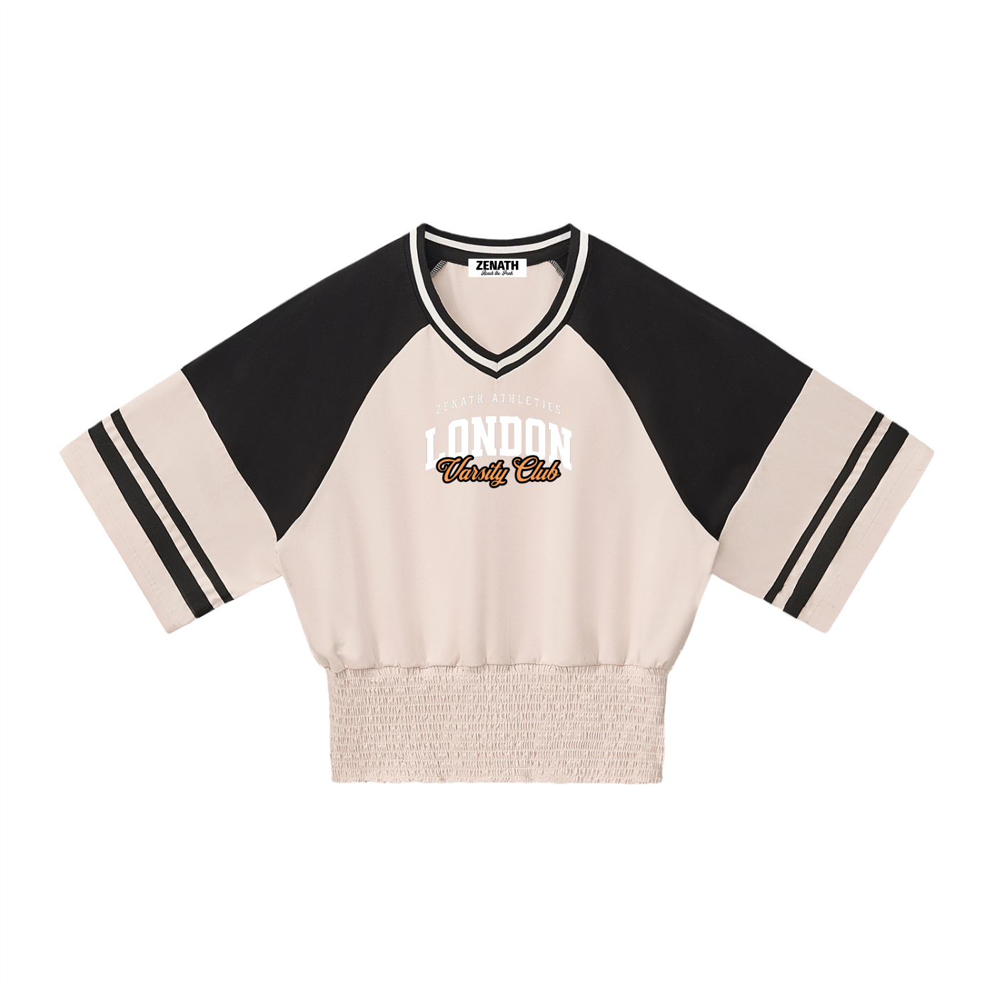 Varsity Club Women's Color Block Ruched T-Shirt