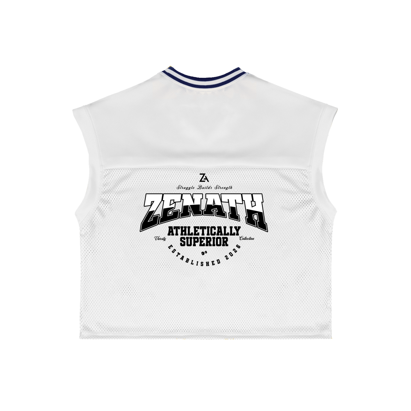 Varsity Superior Loose Sleeveless Mesh Tee