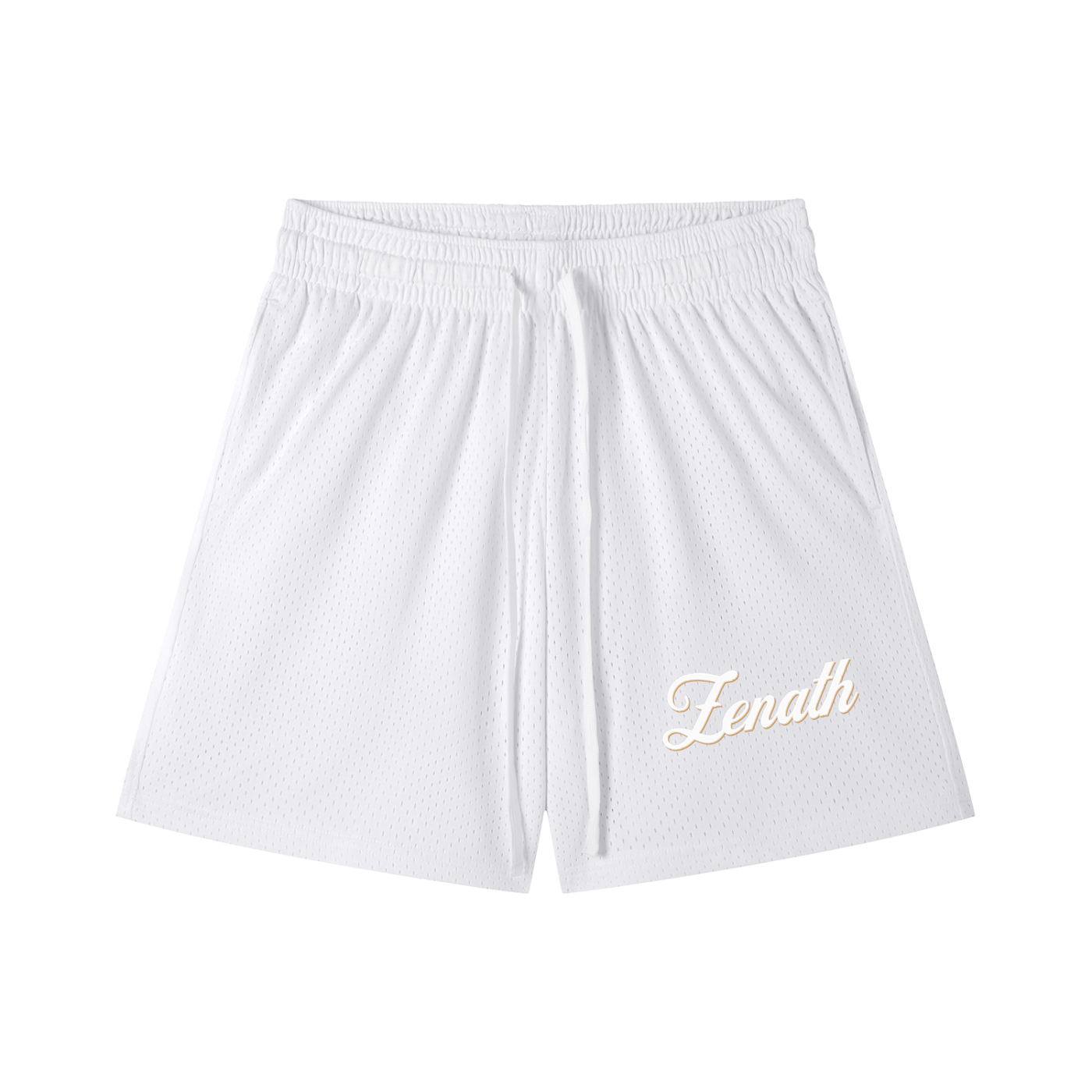 Varsity Script Mesh Drawstring Shorts