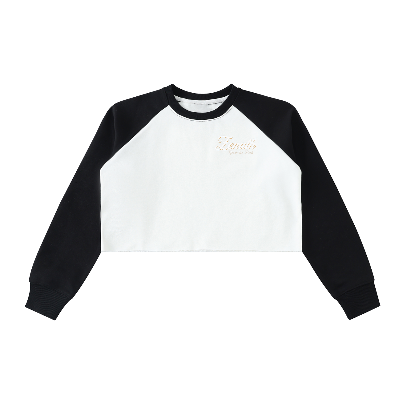 Varsity Script Womens Raglan Cropped Sweatshirt