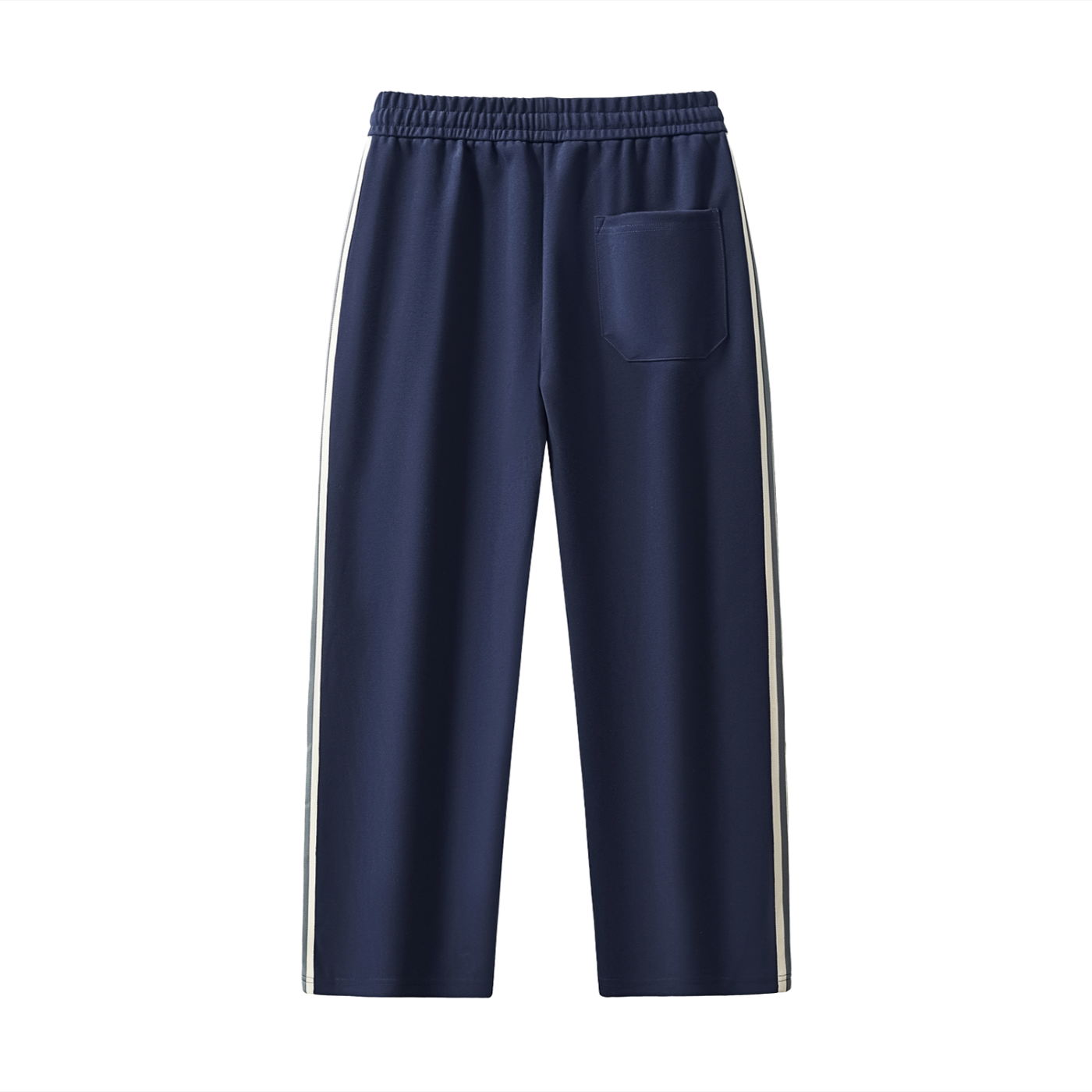 Varsity Script Contrast Side-Stripe Straight-Leg Pants