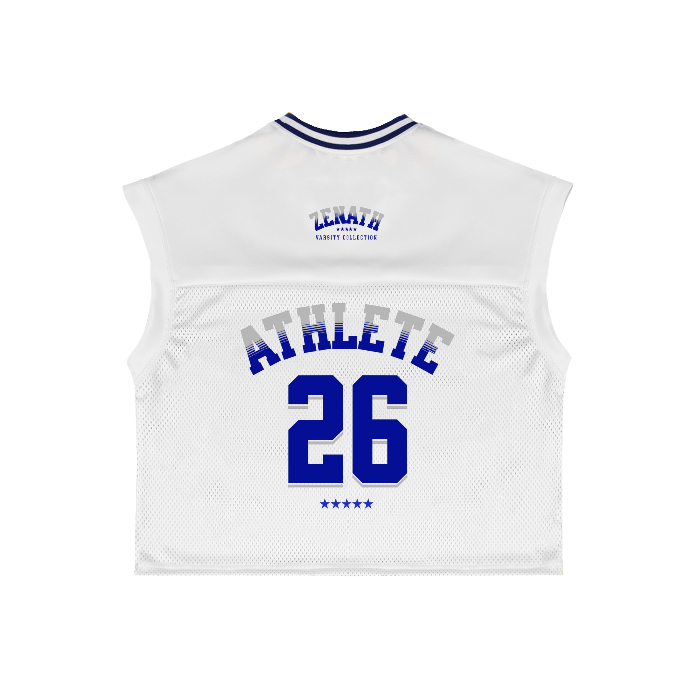 Varsity Athlete Loose Sleeveless Mesh Tee