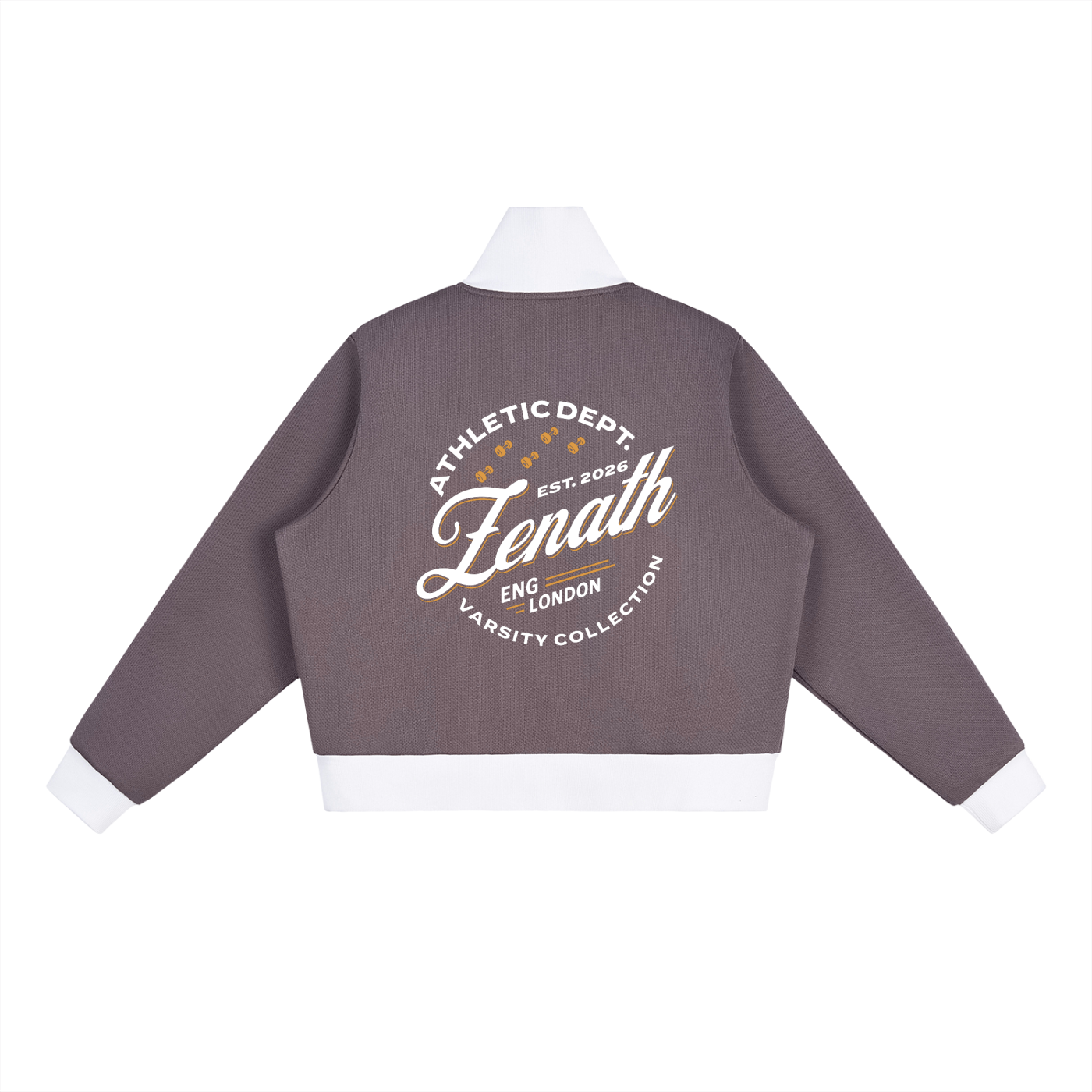 Varsity Script Womens Fleece Cropped Track Jacket