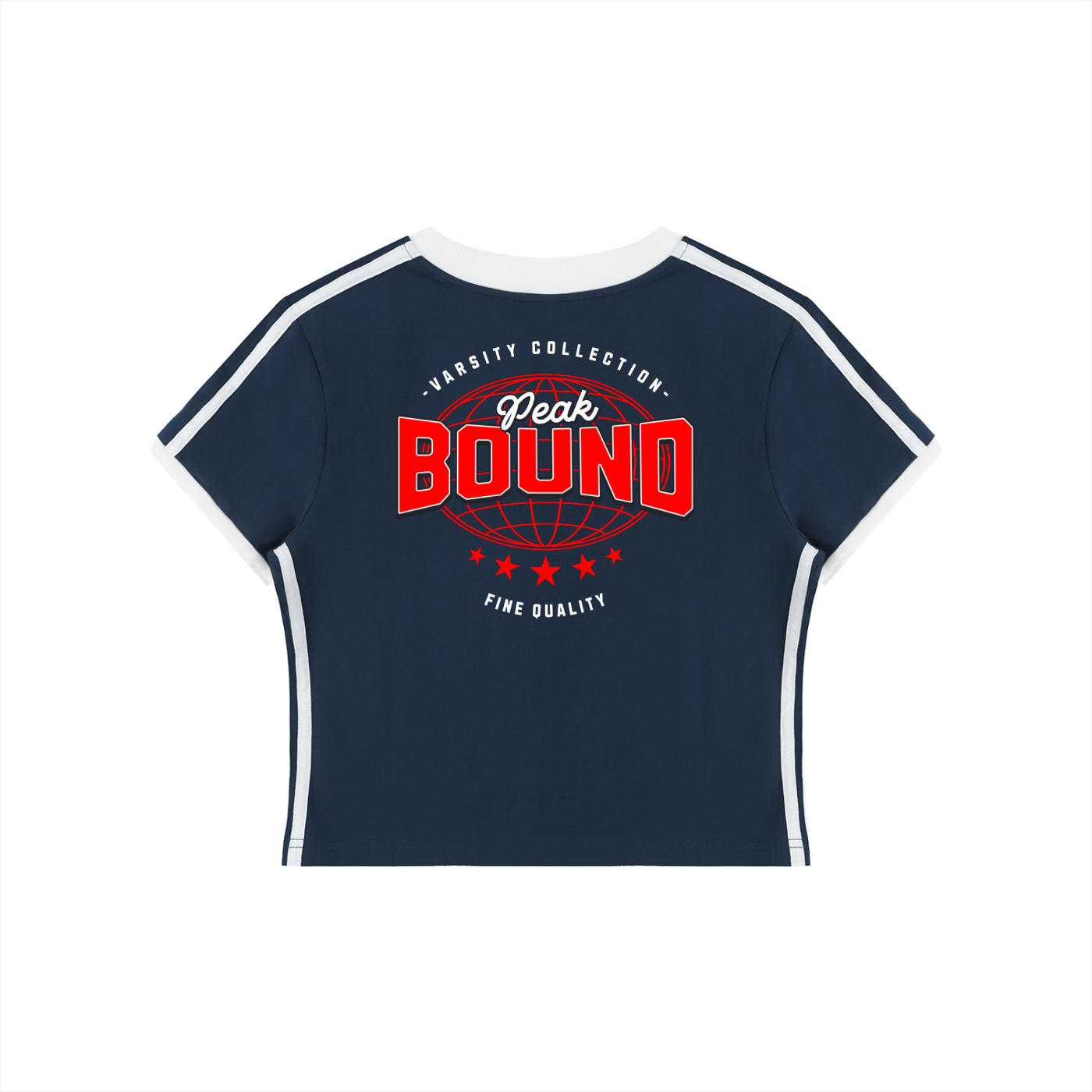 Varsity Global Peak Women's V-Neck Crop Tee